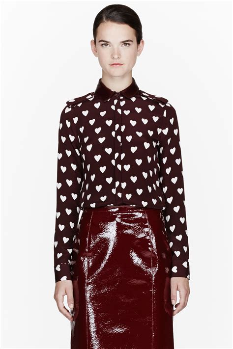 burberry blouse with hearts|Burberry blouse on sale.